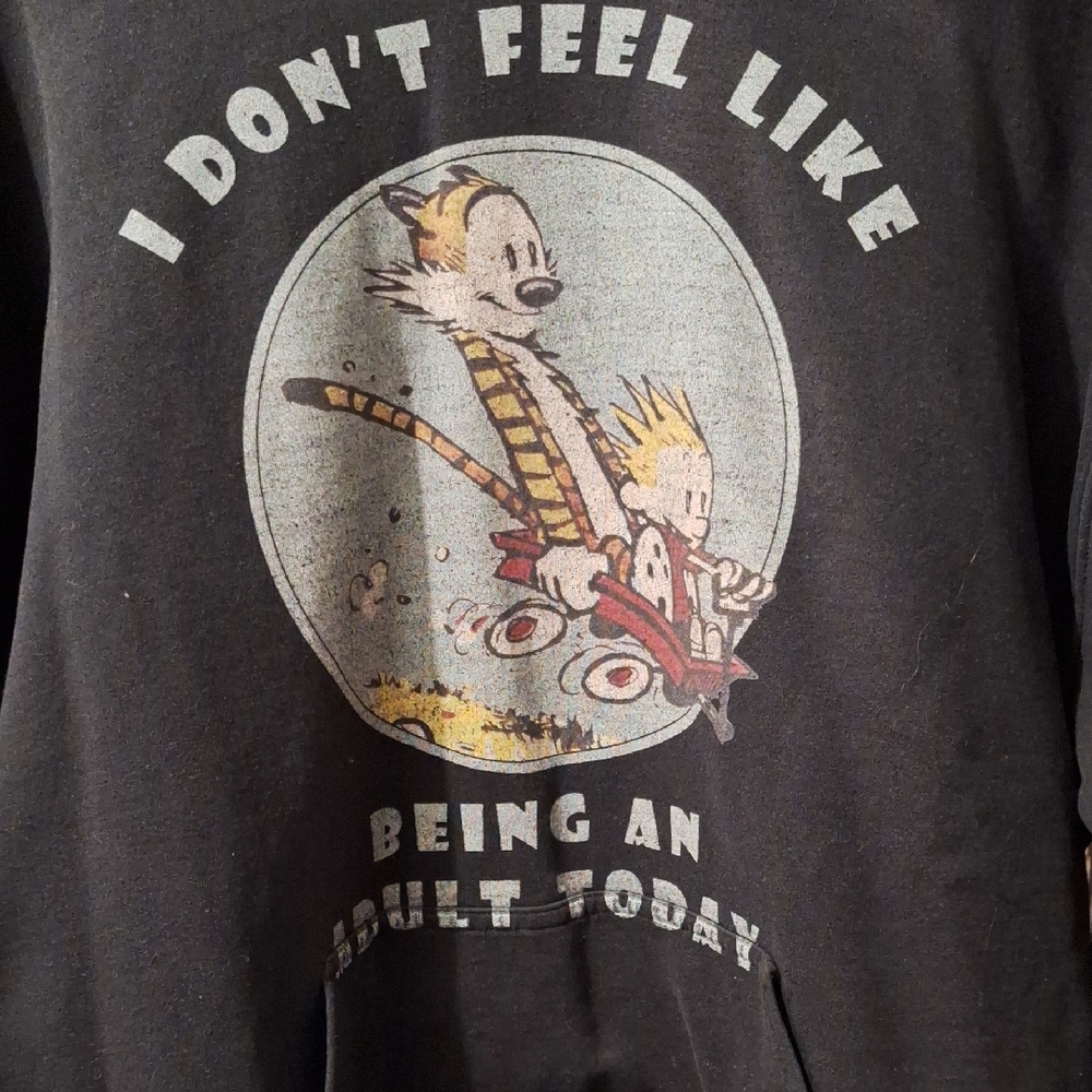 Calvin And Hobbes Graphic Black Sweater